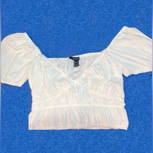 White vaquera/western top